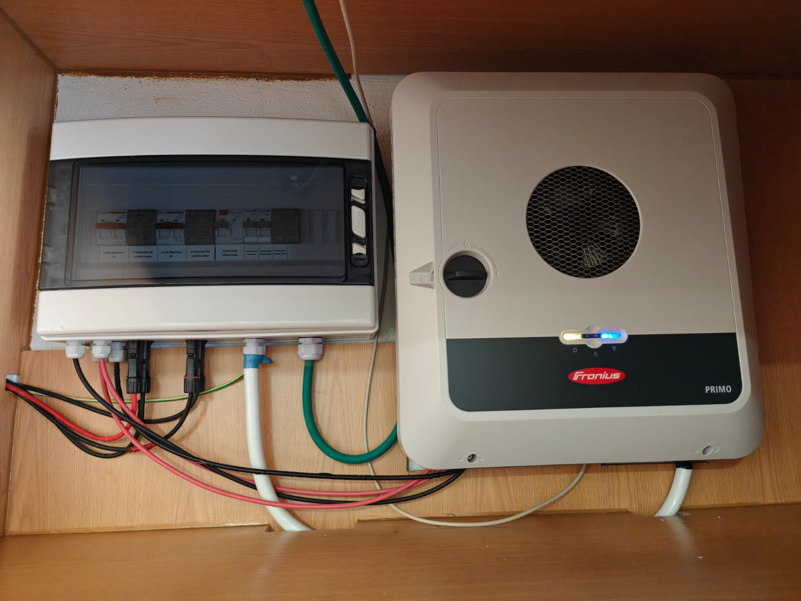 Inversor eléctrico instalado